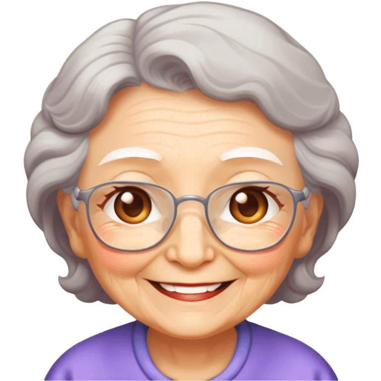 grandma with a bbl emoji