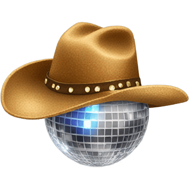 disco ball with a cowboy hat emoji