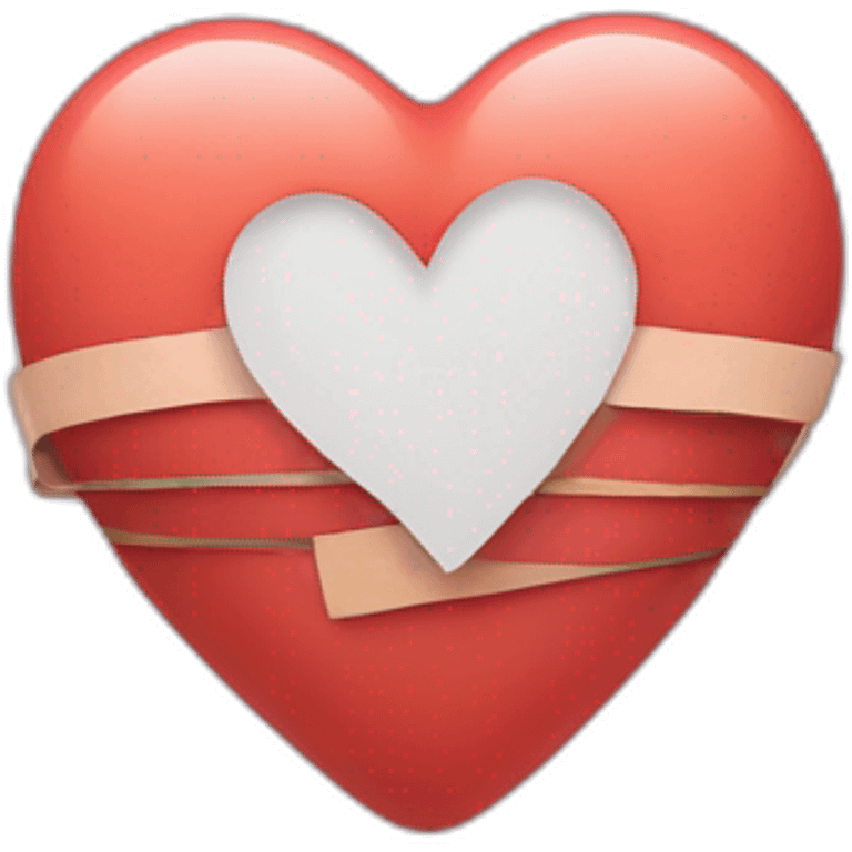 Heart with banded emoji