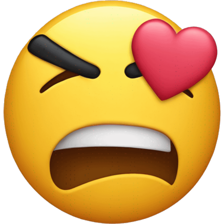 Angry Emoji with hearts  emoji