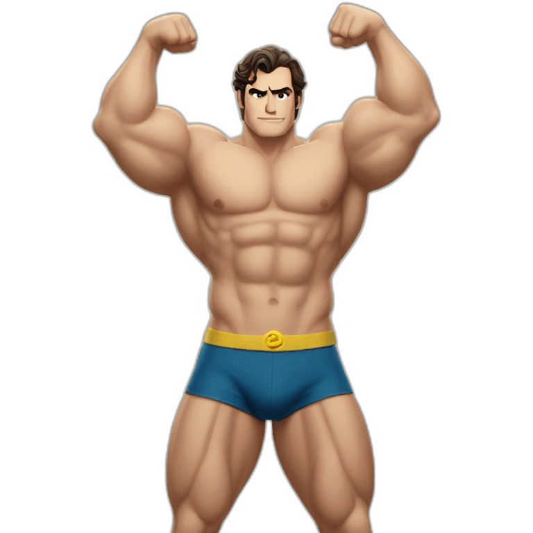 Henry Cavil whole body flexing beach campaign emoji