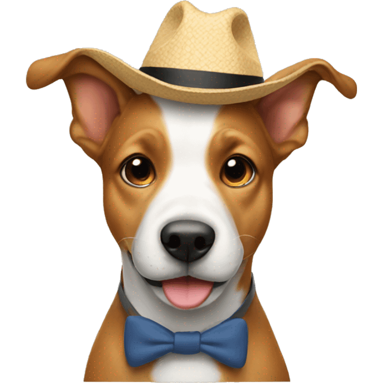 Dog with a hat emoji