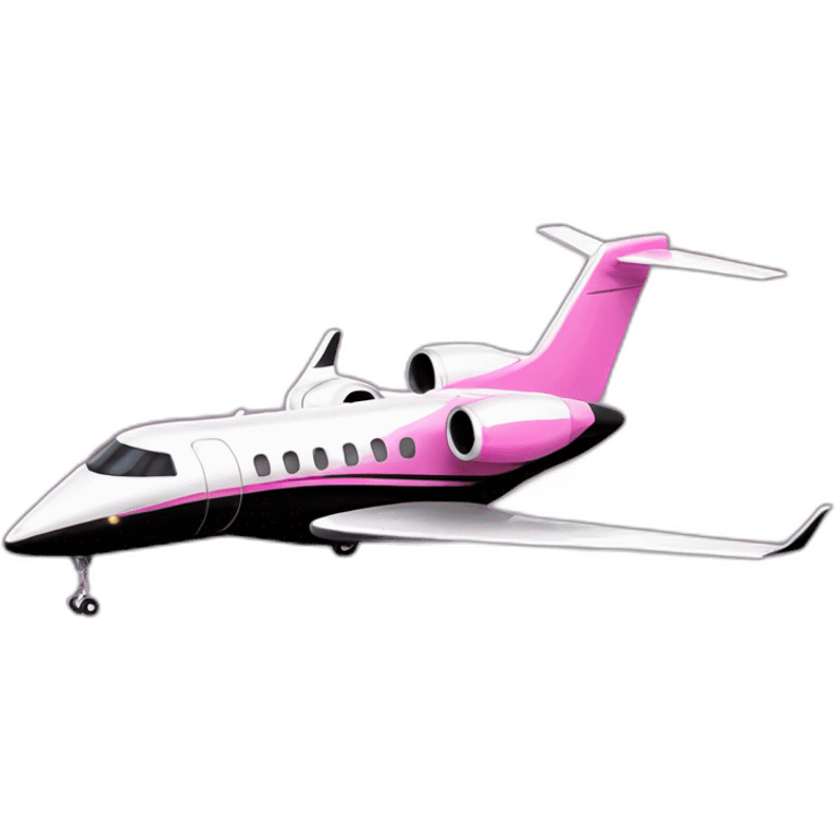 Pink and black modern private jet  emoji