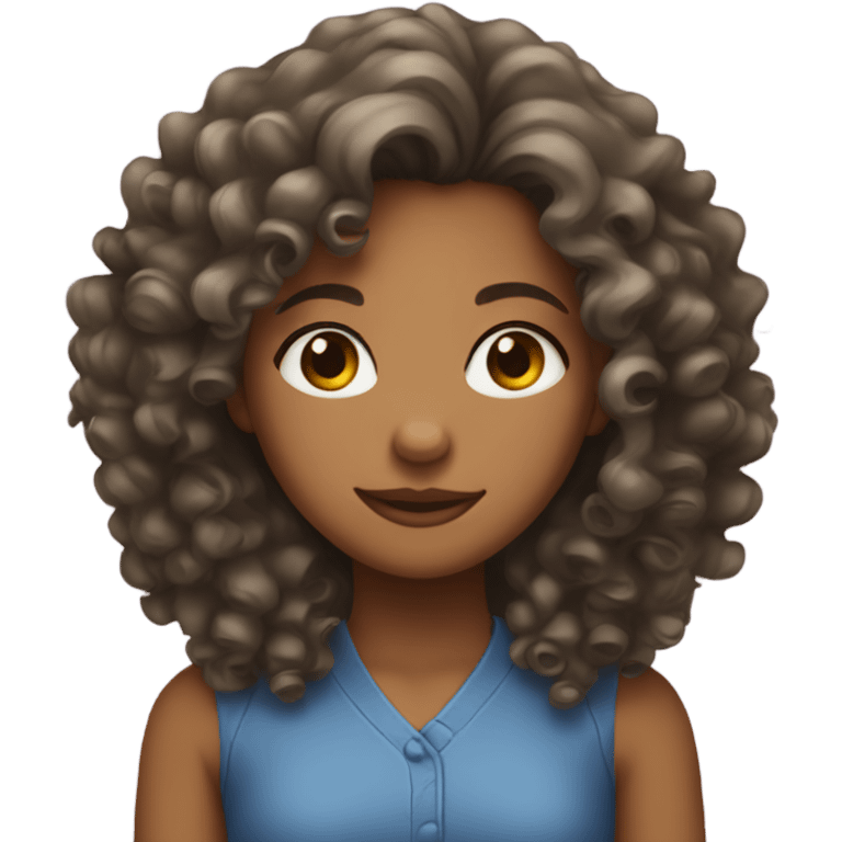 Girl with curly hair emoji