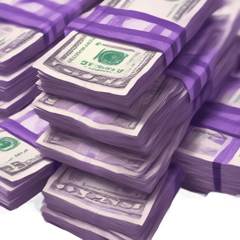 stack of purple money emoji