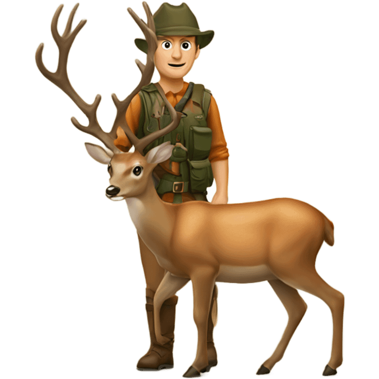 Deer with hunter  emoji