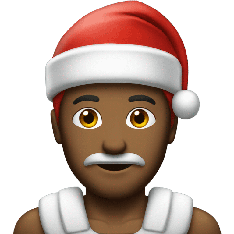 spartan male wearing santa hat emoji