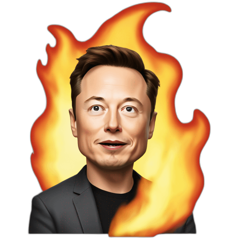 elon-musk-on-fire emoji