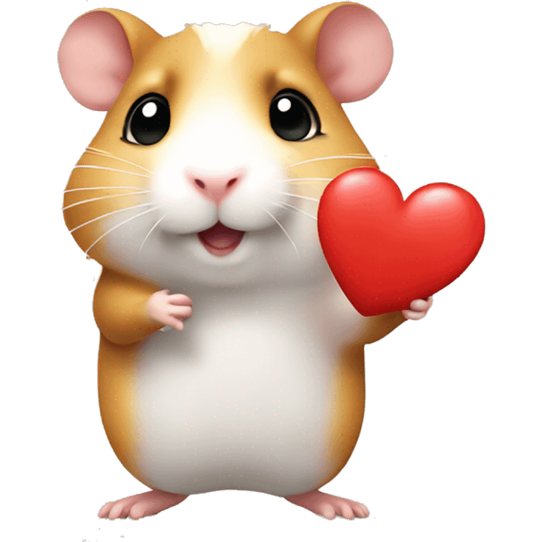 hamster with heart emoji