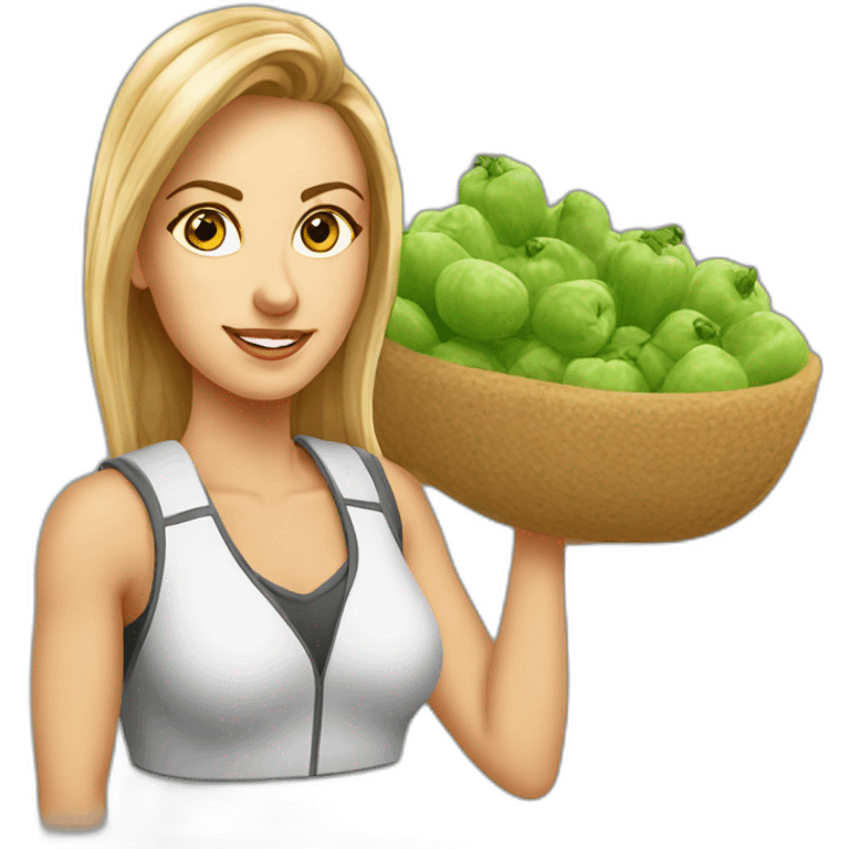 lady sport boss cartoon, in grain industry, who works a lot, Nina emoji