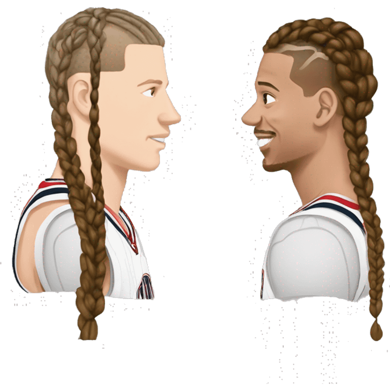 donte divincenzo with Allen iverson braids emoji