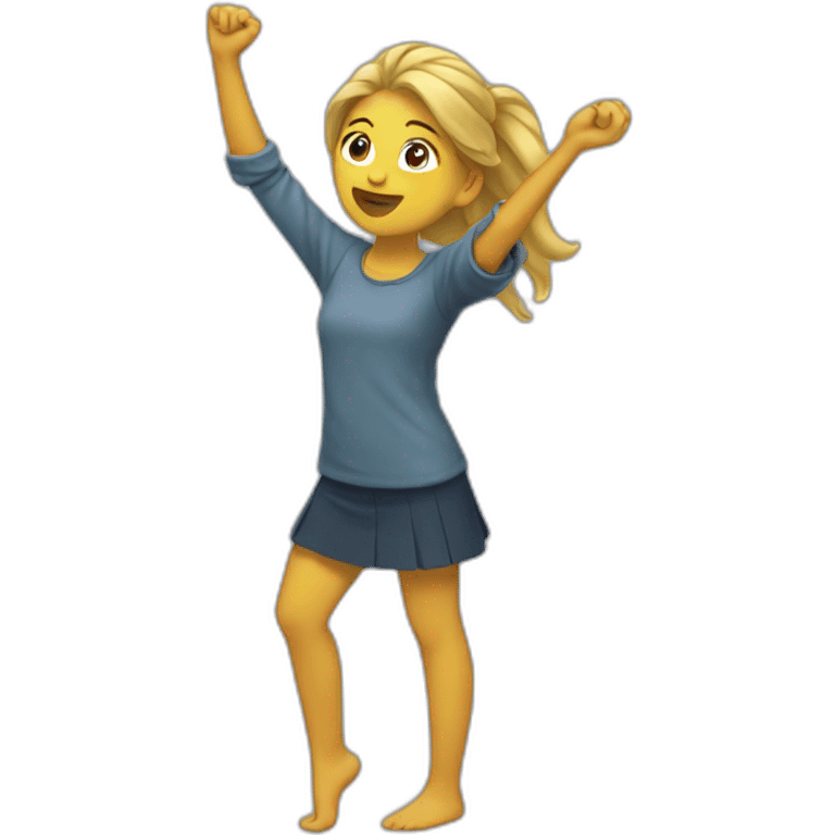 Fille qui dab emoji