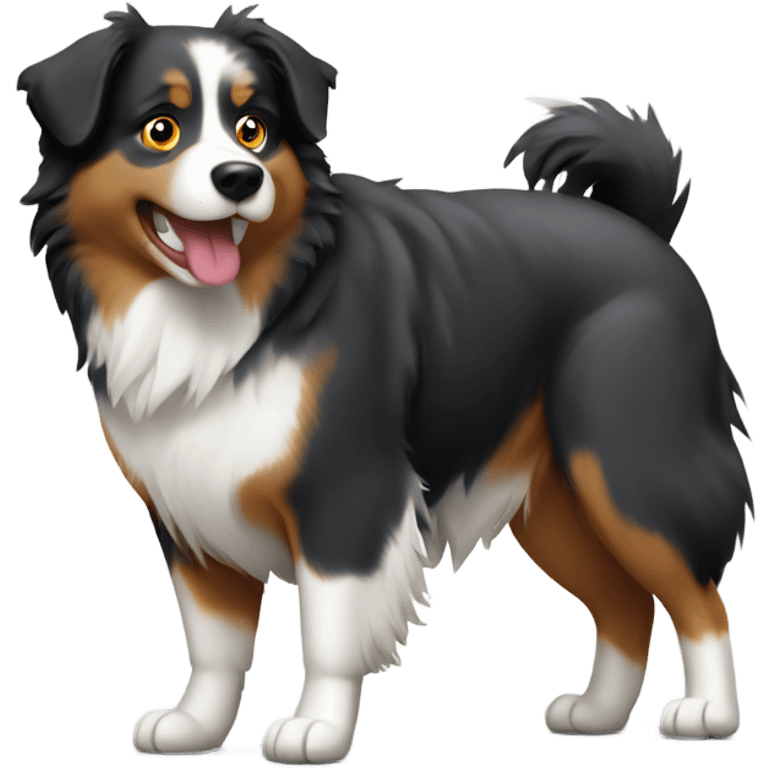 Australian shepherd doing jujitsu  emoji