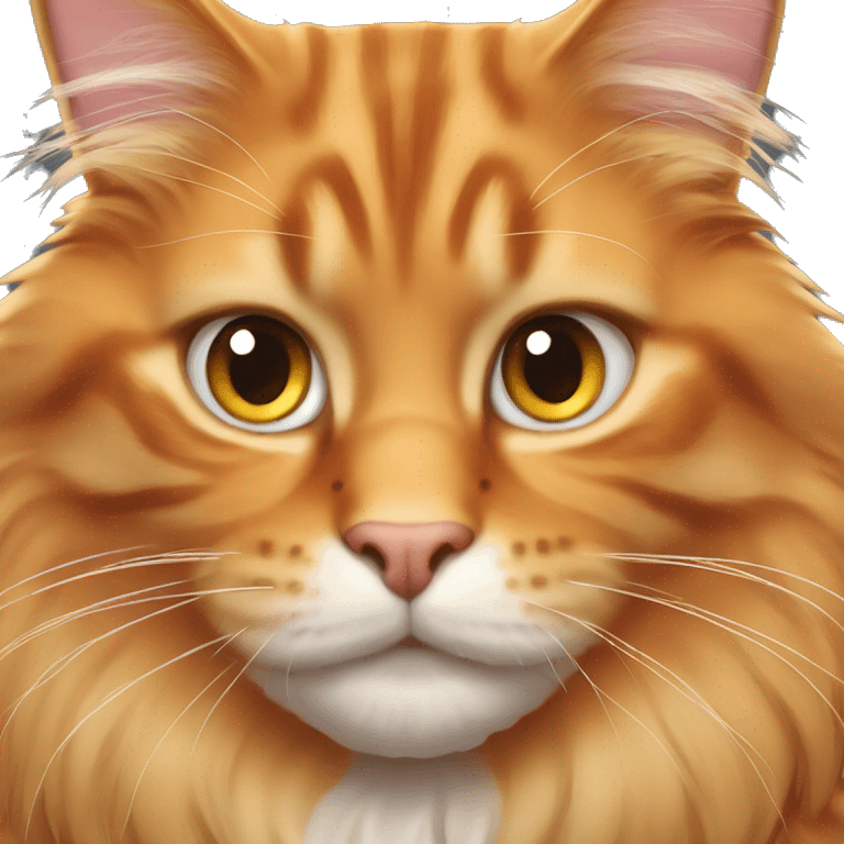 Big orange cat mainecoon  emoji