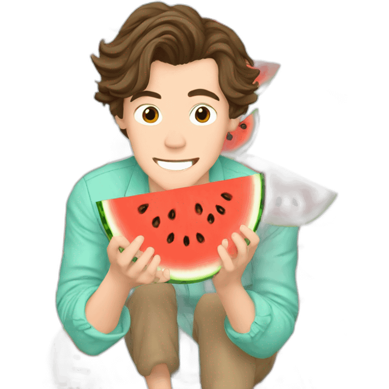 Harry styles eating water melon emoji