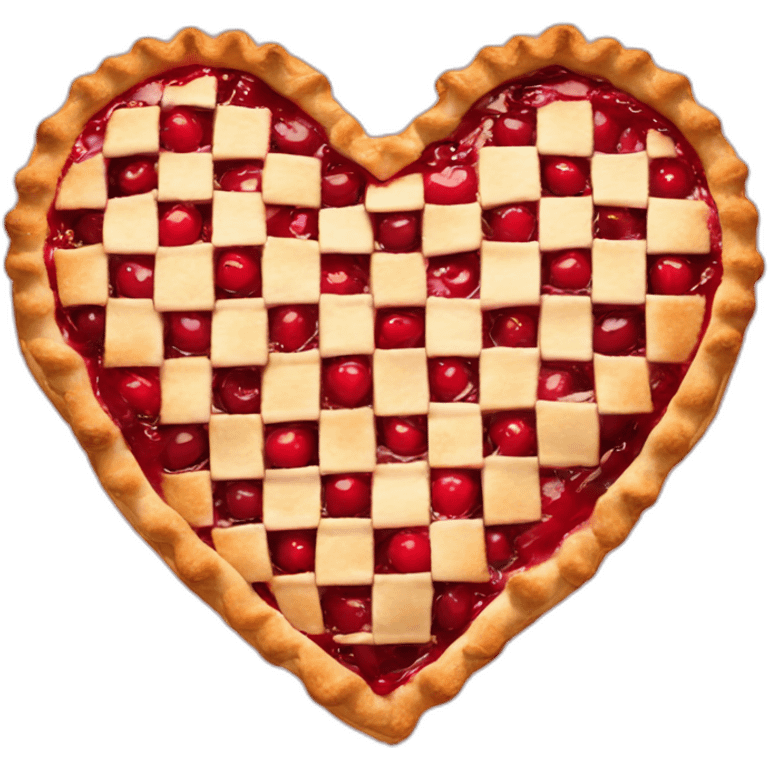 cherry pie heart shape emoji