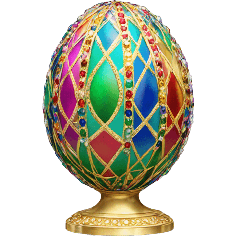 Colorful Faberge egg  emoji