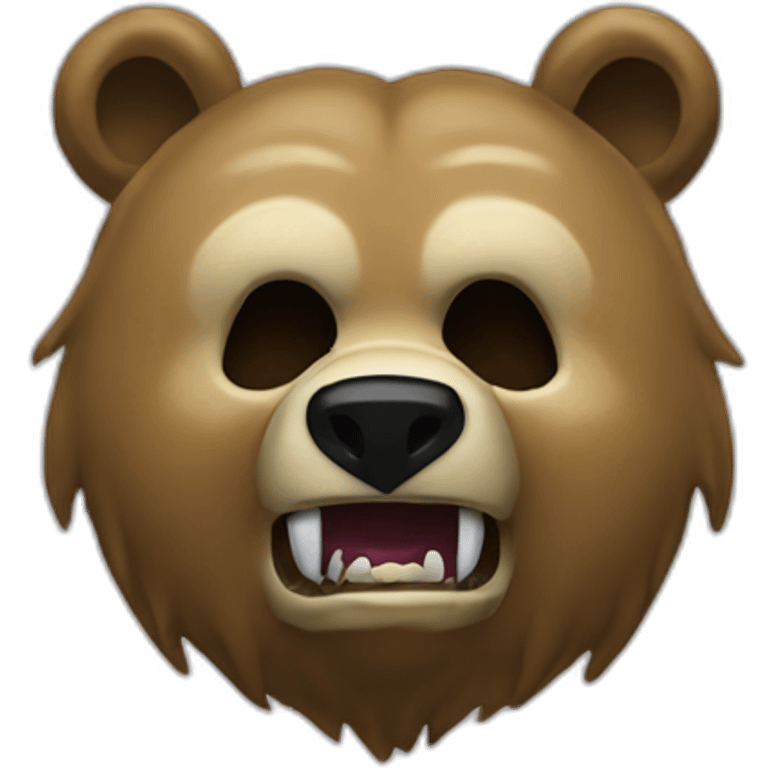 ghostface with a grizzly head emoji