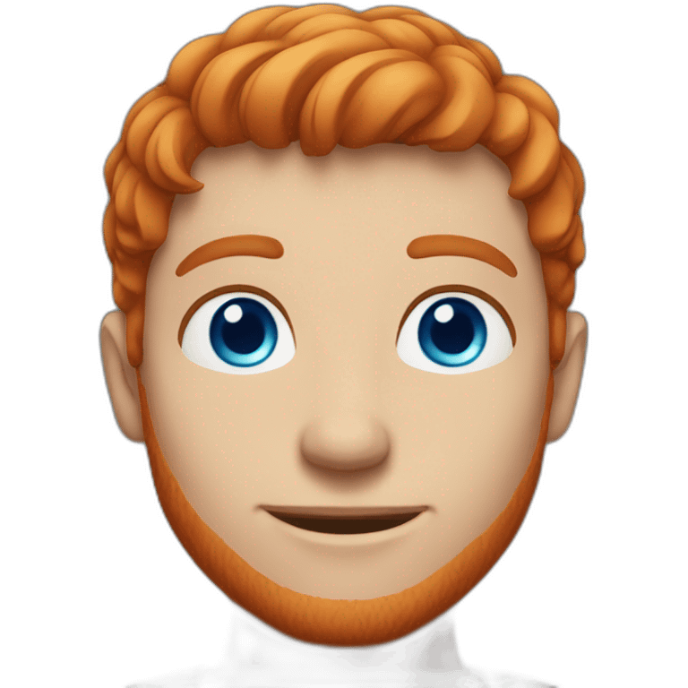 Redhead guy with blue eyes emoji