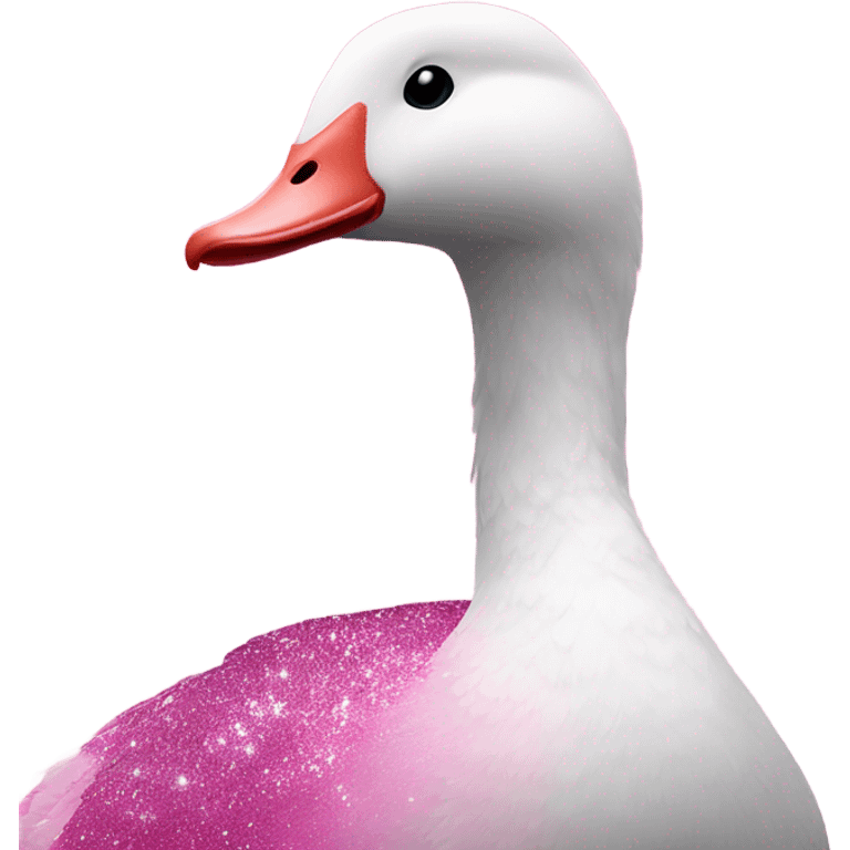 Pink ombre goose with glitter no white  emoji