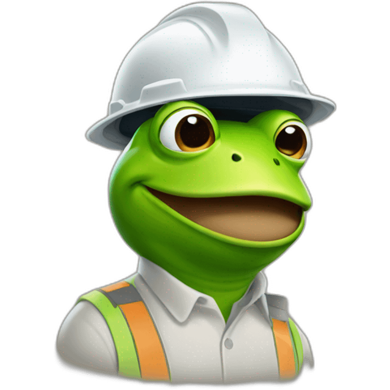 Froge with hard hat emoji