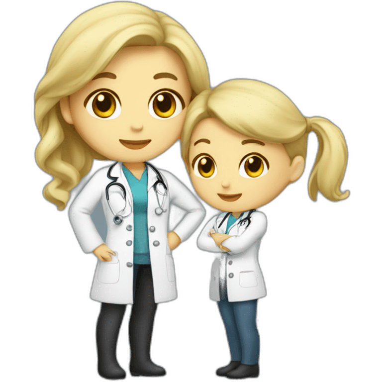 dark hair doctor girl kissing blond hair engineer emoji