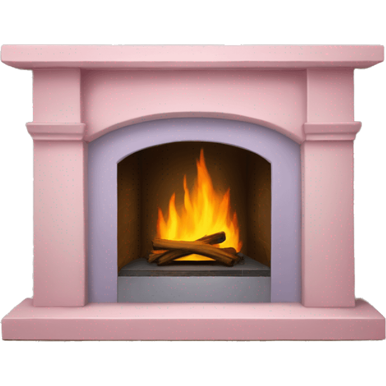 a pastel colored fireplace emoji