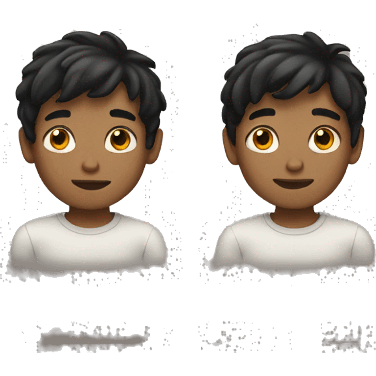 two boys with black hair emoji