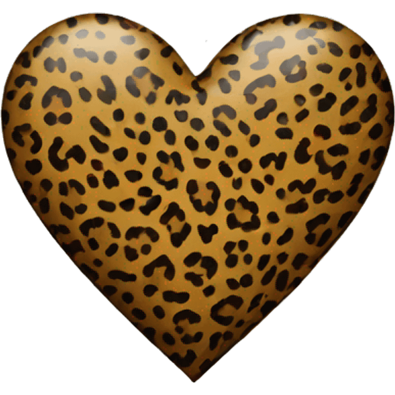 Leopard Print Heart  emoji