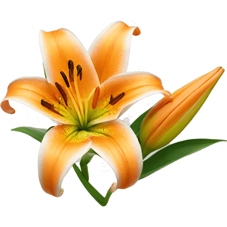 lily flower orange  emoji