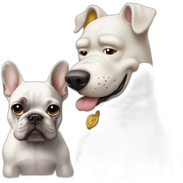 homer simpson with french bulldog emoji