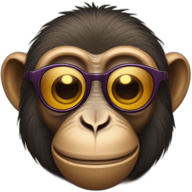 Monkey with sunglasses and henna emoji