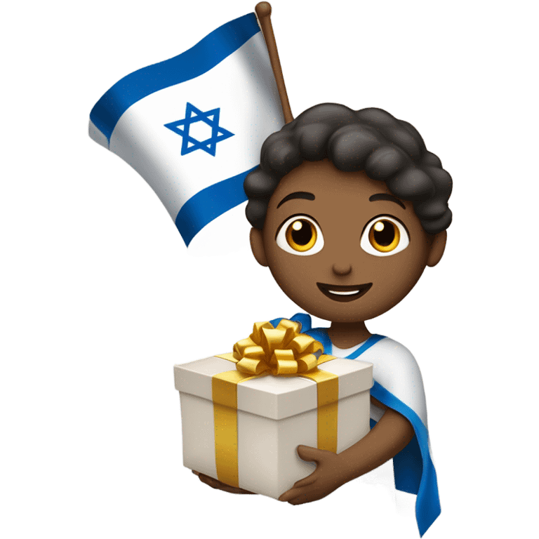 Israel with a gift now  emoji