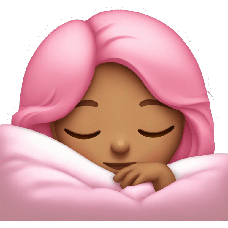 Girl sleeping pink emoji