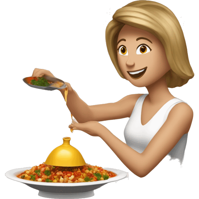 Emmanuelle macron qui mange une tajine emoji