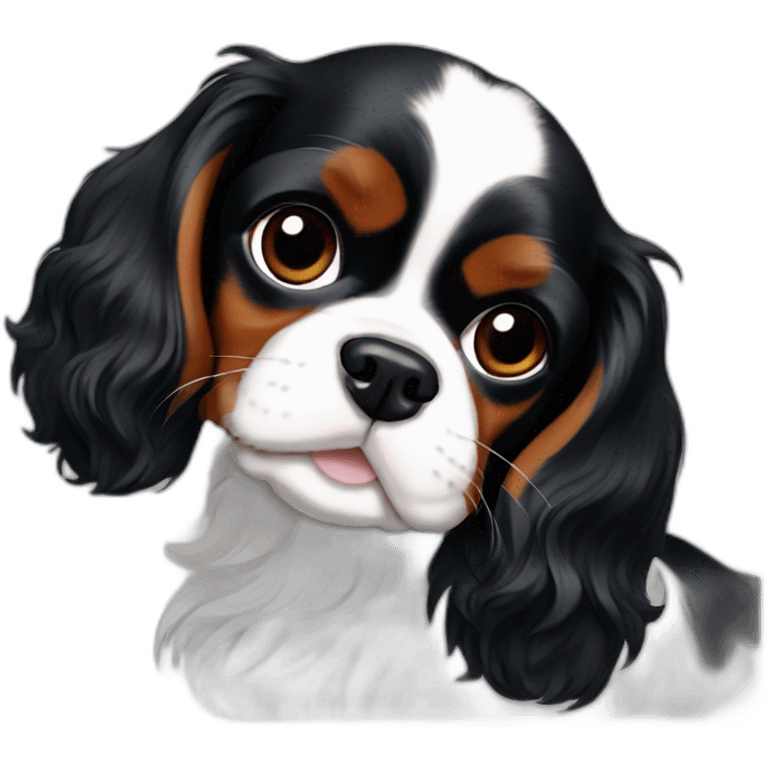 cavalier king charles black emoji