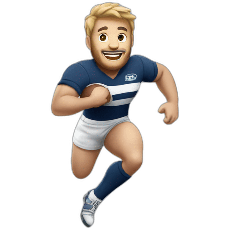 rugbyman en tenue de danse  emoji