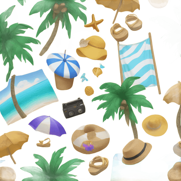 Beach aesthetic emoji