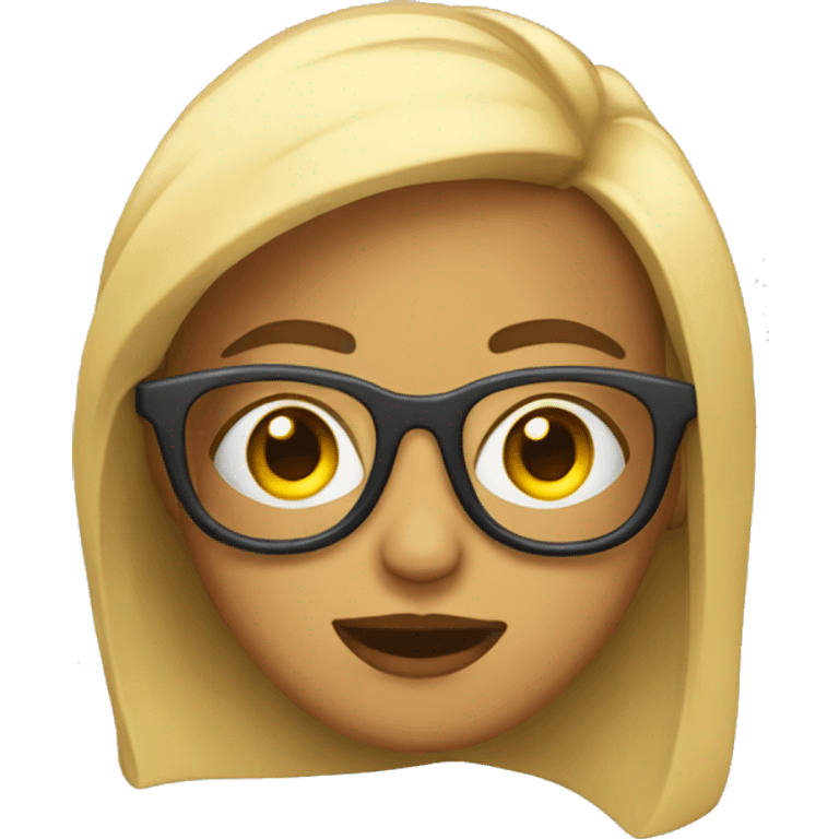 Chica con lentes emoji