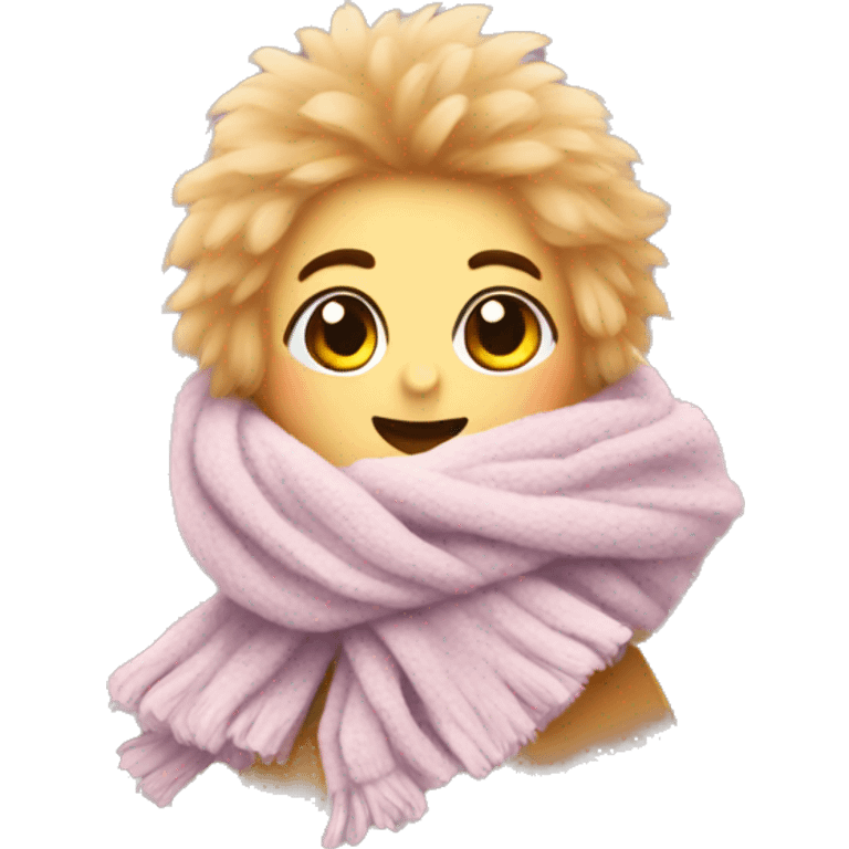 cute fluffy scarf emoji