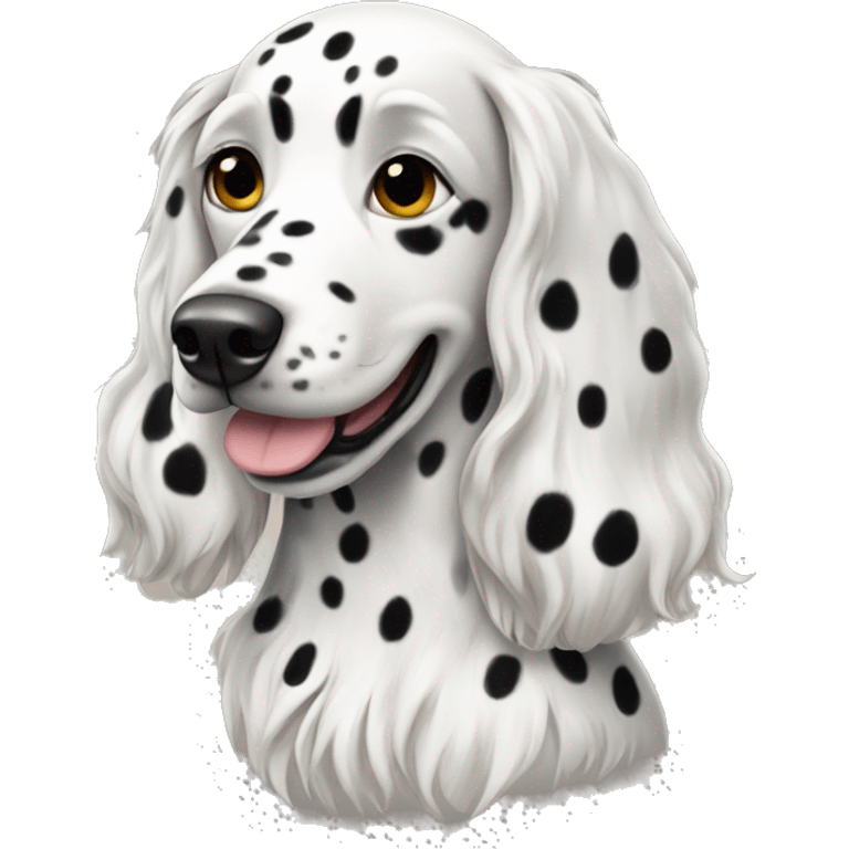 Long haired Dalmatian  emoji