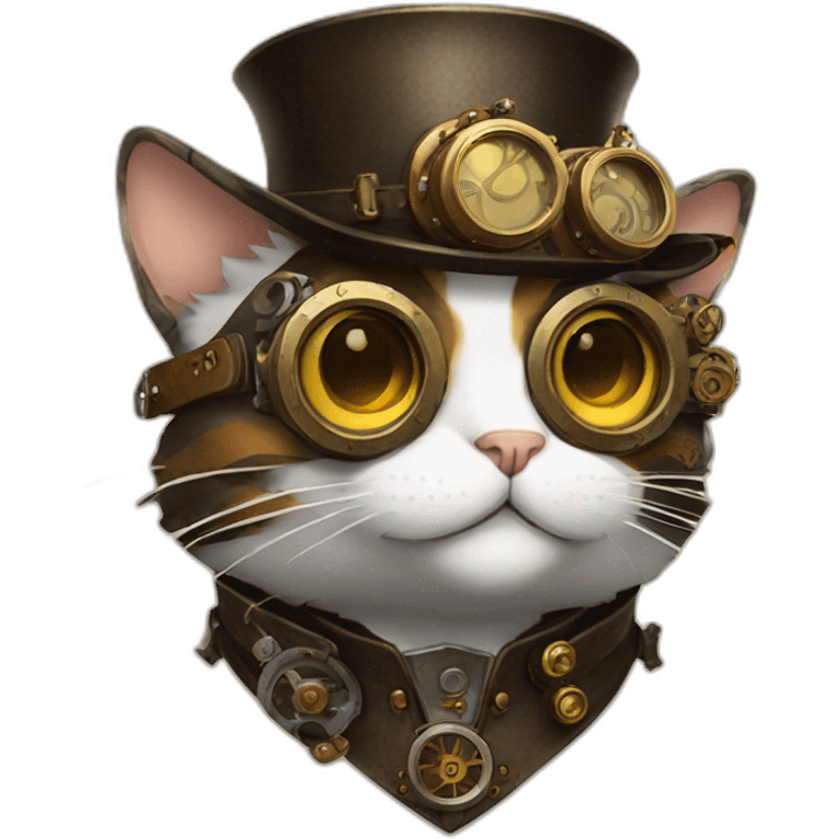 Steampunk cat emoji