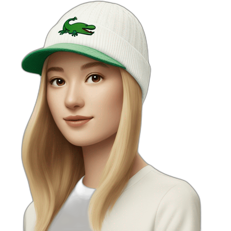 Friends lacoste beanie with lacoste emoji