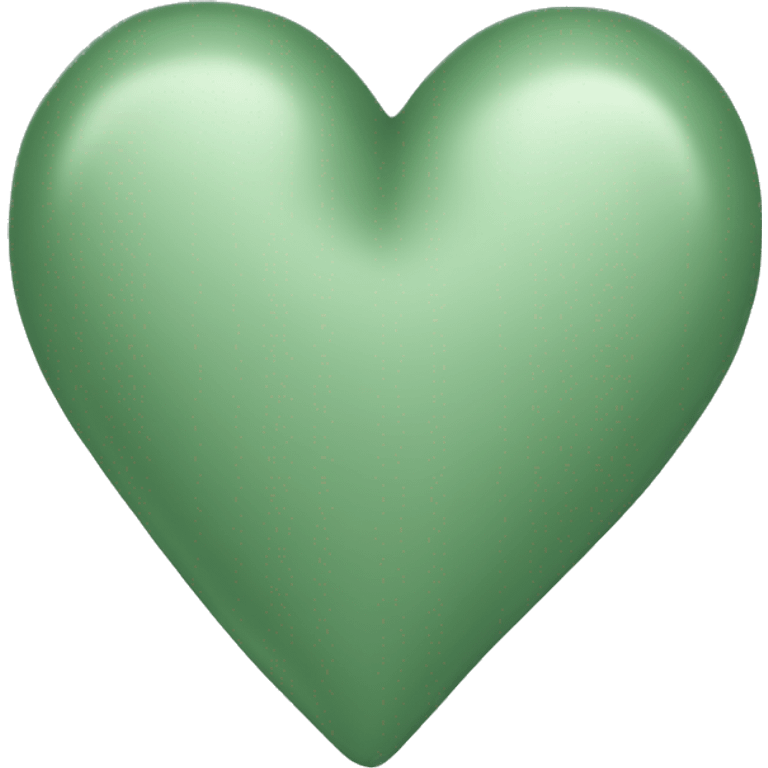 Sage green ios heart  emoji