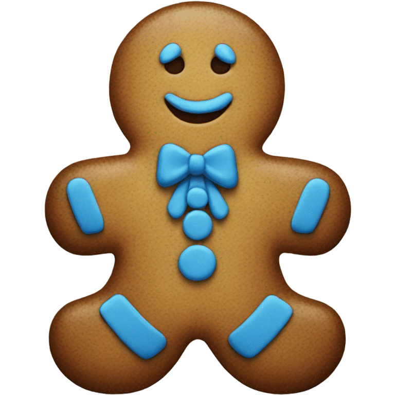  Blue gingerbread man  emoji