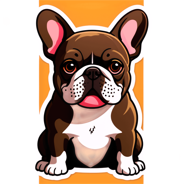 French Bulldog live on Zoom emoji