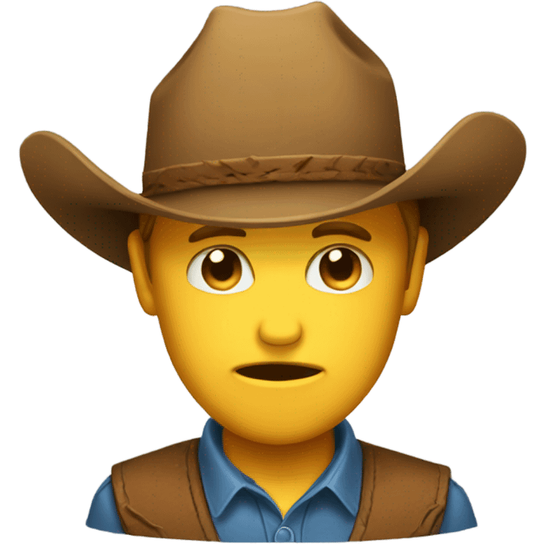 Crying cowboy hat emoji emoji