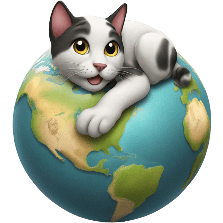 Cat eating the world  emoji