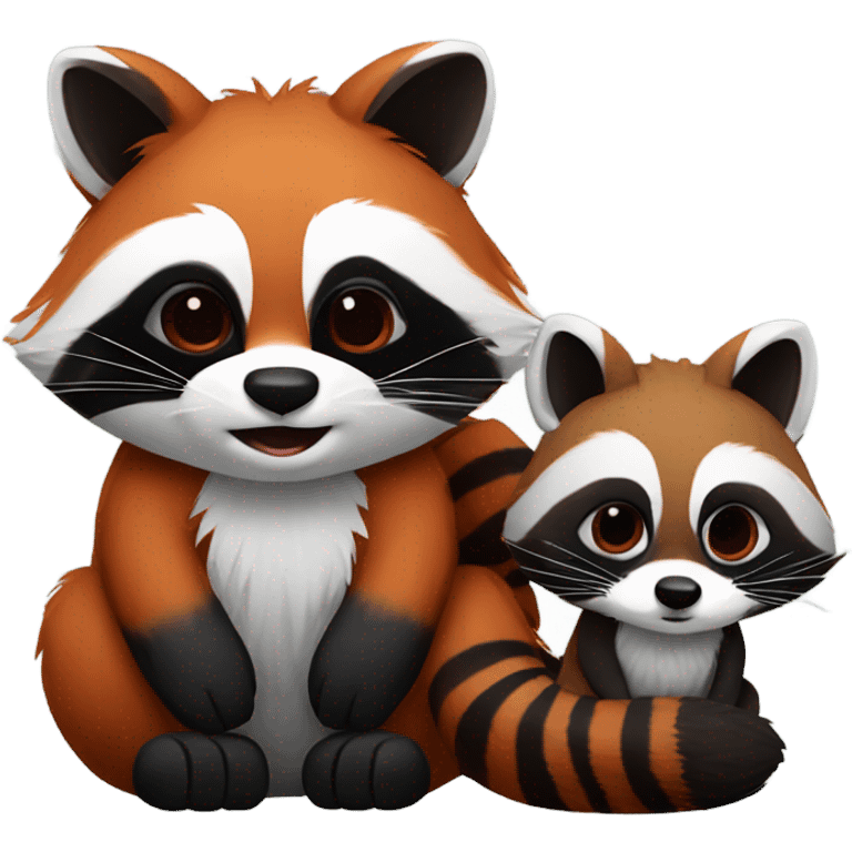 Raccoon and red panda emoji