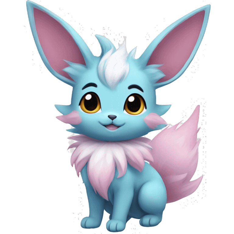 Kawaii Pastel Eeveelution-Cute-Pokémon-fusion full body emoji